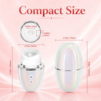 PearlShine compact size diagram with cap, body and opening dimensions