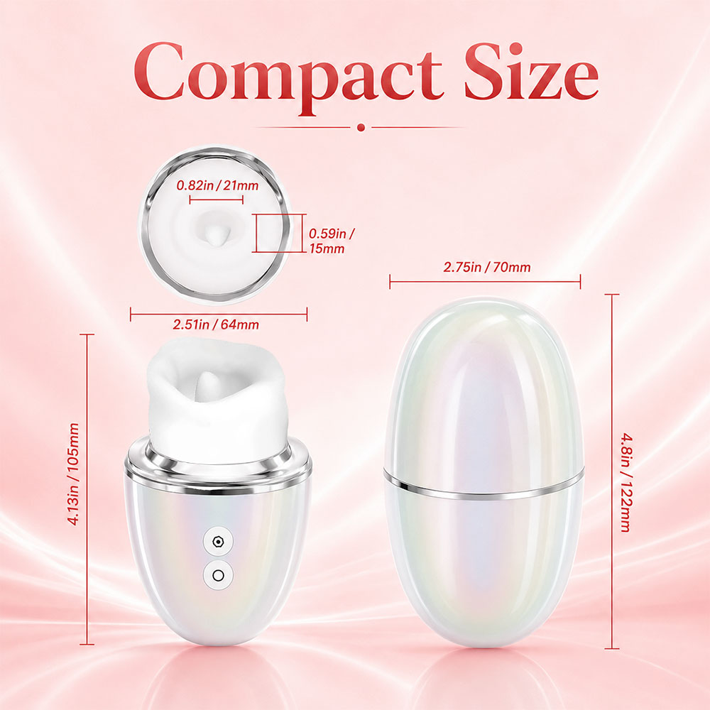 PearlShine compact size diagram with cap, body and opening dimensions