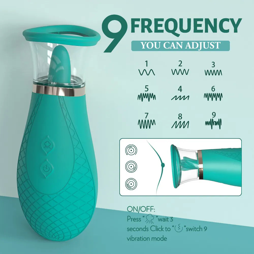 Honey Pistil vibrator with nine adjustable tongue frequencies