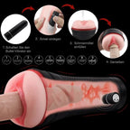 9 Vibrating & Sucting Stroker Cup 3D Realistic Blowjob Toy – product view 2
