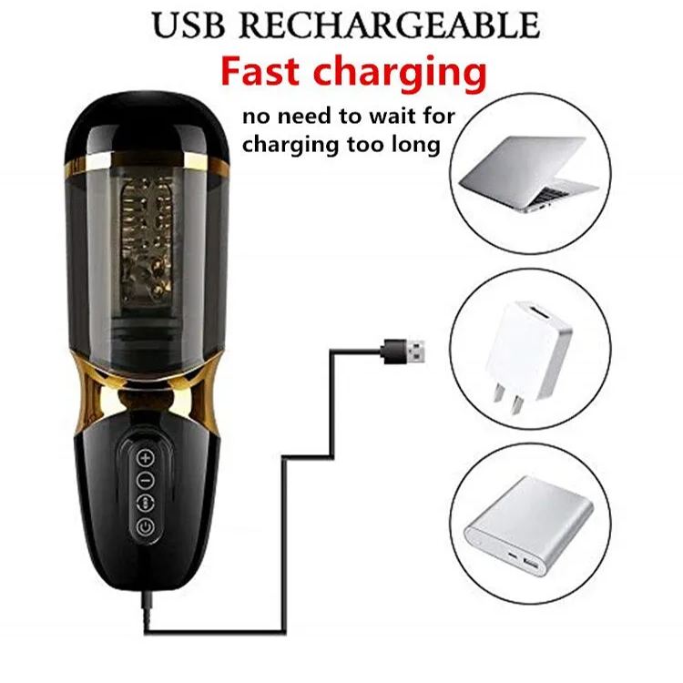 UNIMAT Beck II Automatic Telescopic Stroker Cup with 37.6°heating Female Voice Realistic Textured Ultra-Soft with Suction Base – product view 6