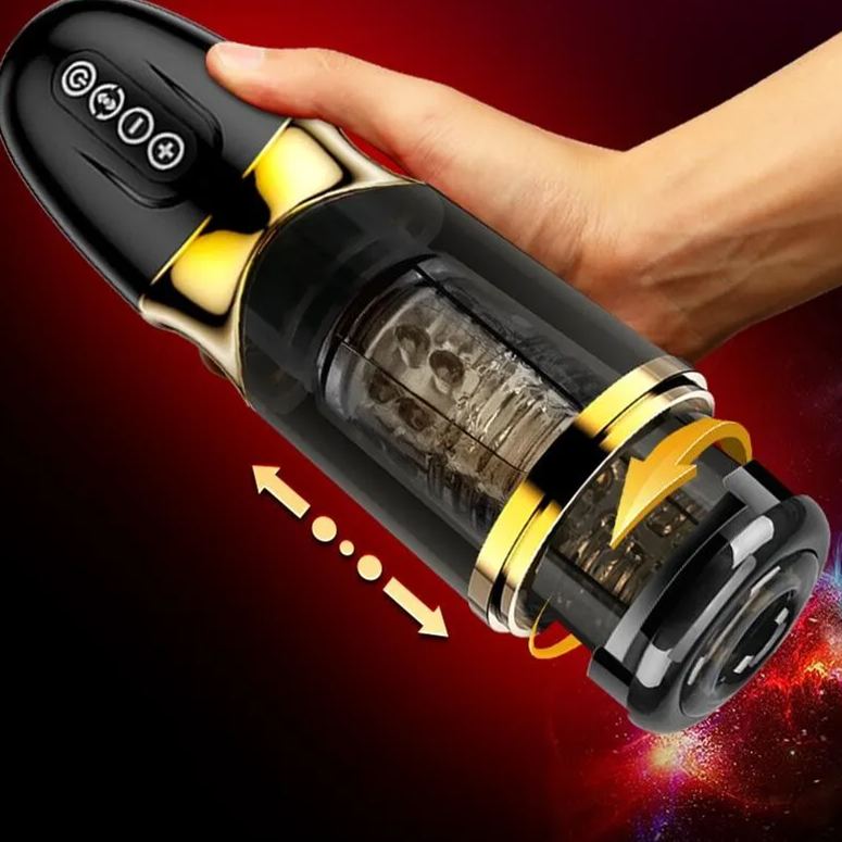UNIMAT Beck II Automatic Telescopic Stroker Cup with 37.6°heating Female Voice Realistic Textured Ultra-Soft with Suction Base – product view 3