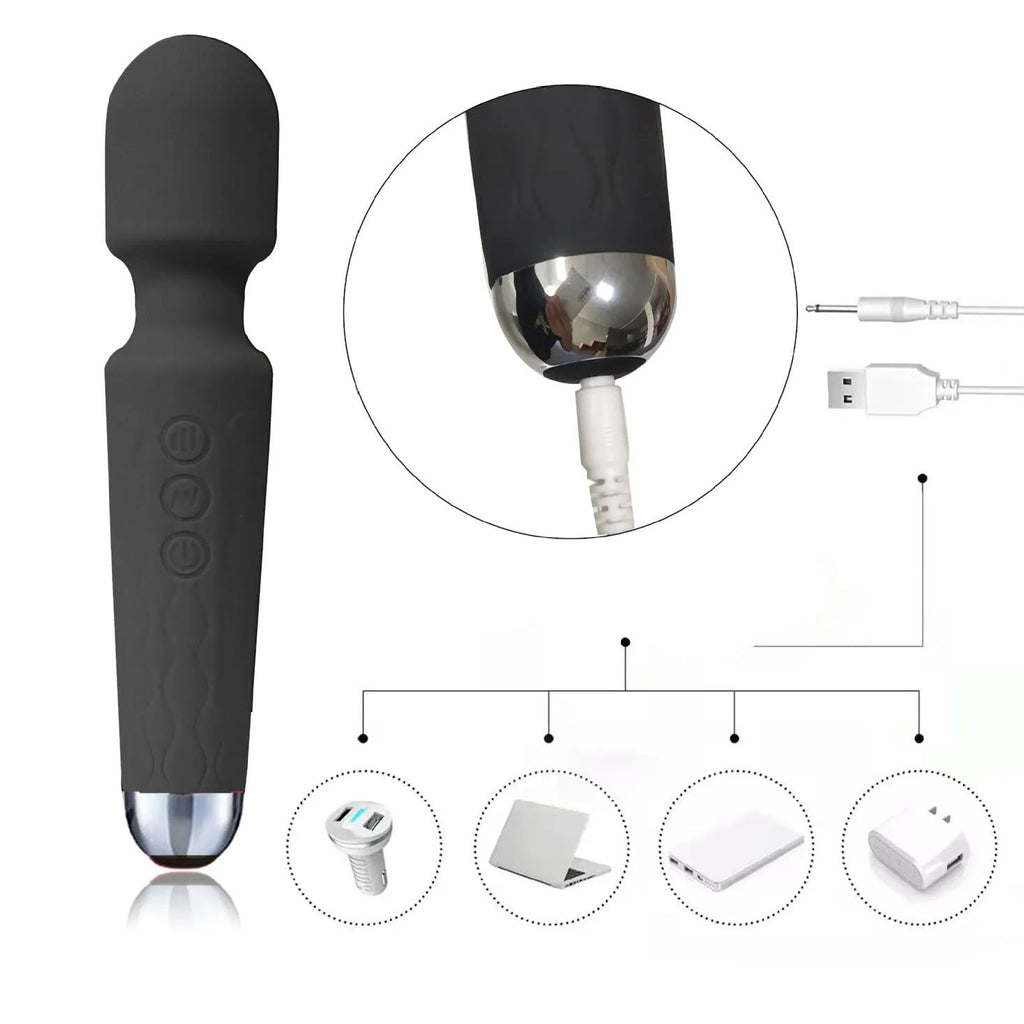 20 Frequency Magic Wand Knight Strong Shock Nipple Vibrator – product view 3