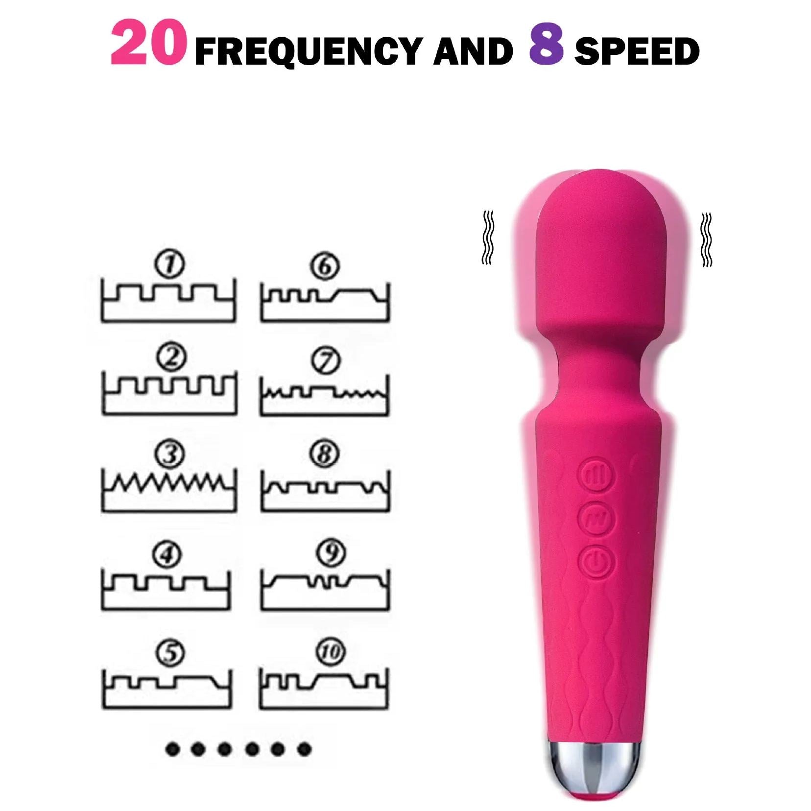 20 Frequency Magic Wand Knight Strong Shock Nipple Vibrator – product view 5