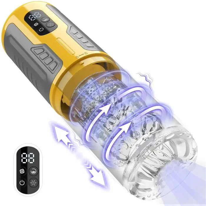 Truly Waterproof 3 In 1 Masturbation Cup 7 Thrusting Rotation Fully Male Stroker — product image 11