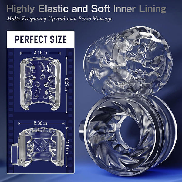 PleasureFlex Electric Camera Masturbation Cup with 7 Thrusting Rotating Male Vibrator — product image 9