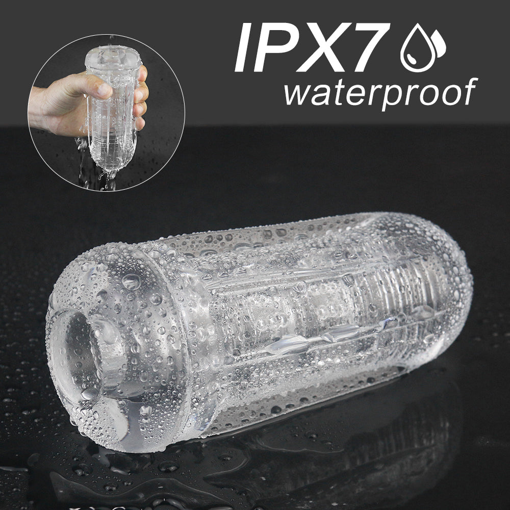 ZenGrip Manual Male Stroker Cup with Vagina Textured for Man Masturbation for Penis Stimulation Training Clear Sex Toy — product image 5