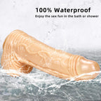 15.35 Inches Huge Long Realistic Textured Penis Dildo – product view 13