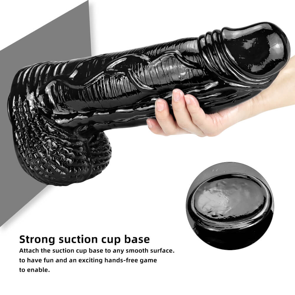 15.35 Inches Huge Long Realistic Textured Penis Dildo – product view 4