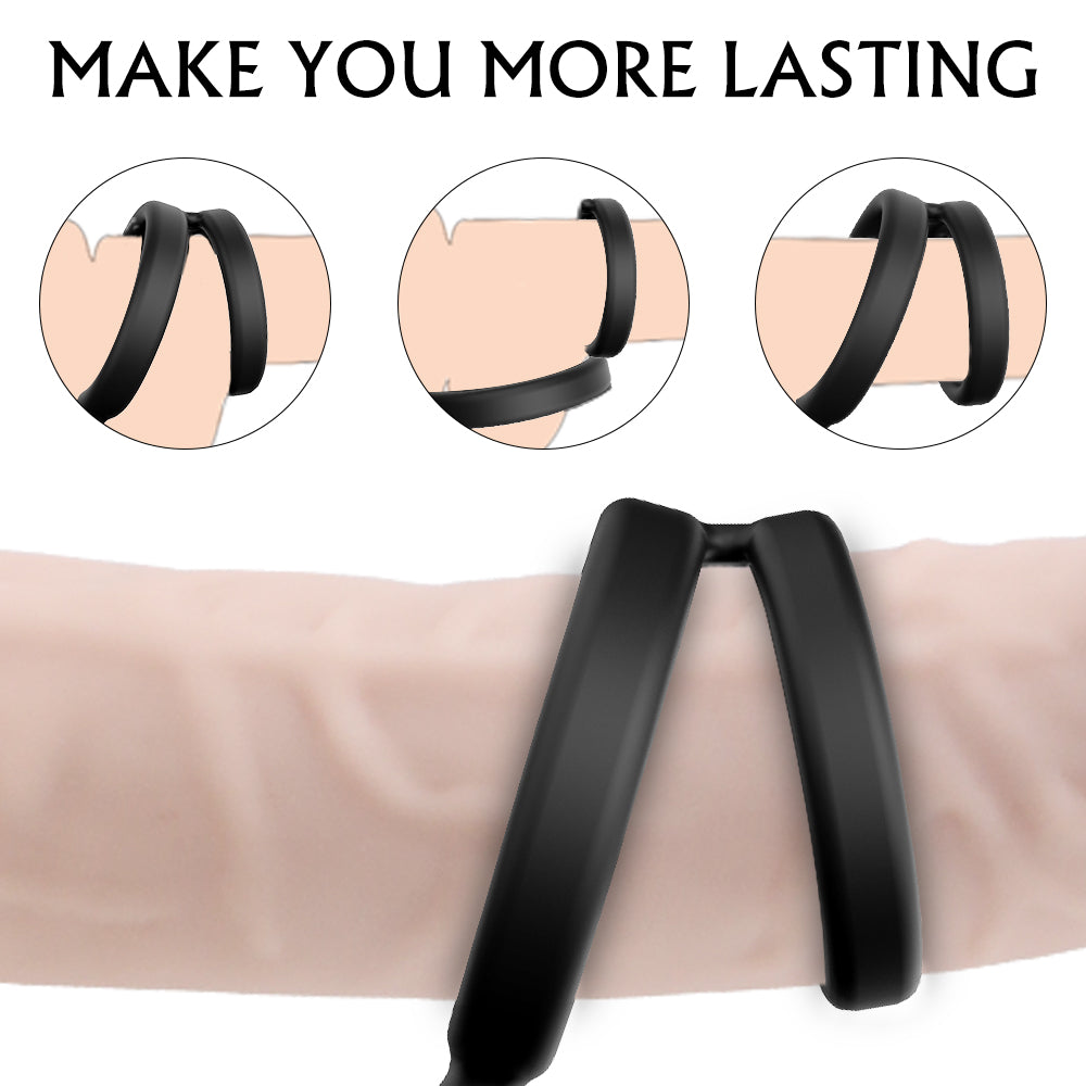 Penis Ring Soft Neck Design Vibrating Ring Lock Fine Ring – product view 4