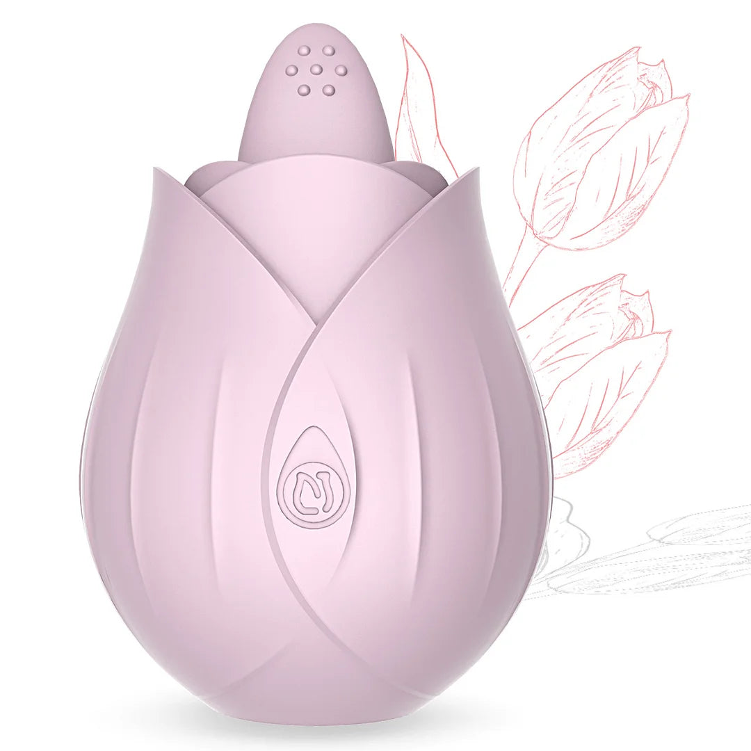 Vibrating Tongue Rose Vibrator Clitoral Stimulation Female Masturbator – product view 8