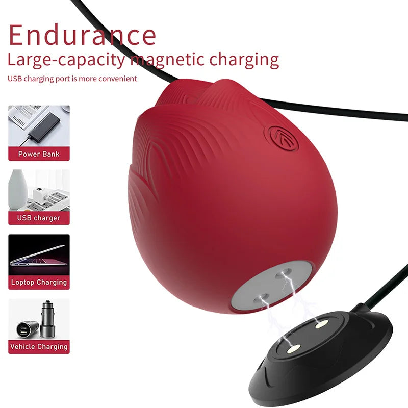 Rose Suction Vibrator Multiple Pleasure Vibrating Suction Egg Vibrator – product view 4