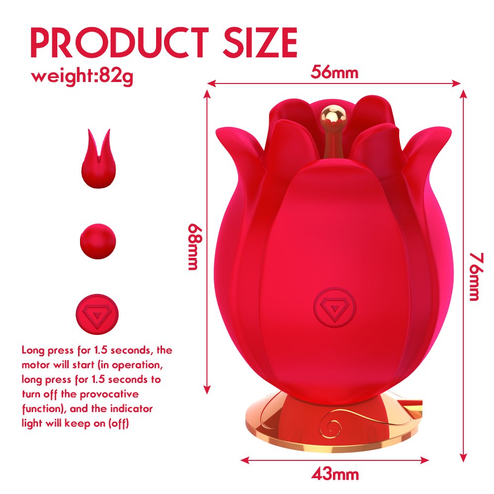Rose Multi-Frequency Vibrating Egg Female Orgasm Masturbation Massager – product view 5