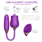 Rose Vibrator Tongue Licking Nipple Vibrator with Thrusting Vibrator – product view 11