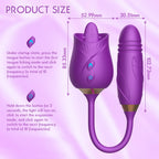Rose Vibrator Tongue Licking Nipple Vibrator with Thrusting Vibrator – product view 12