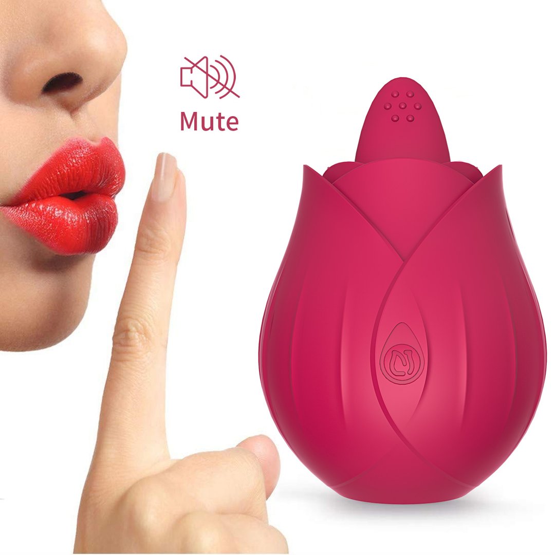 Vibrating Tongue Rose Vibrator Clitoral Stimulation Female Masturbator – product view 5