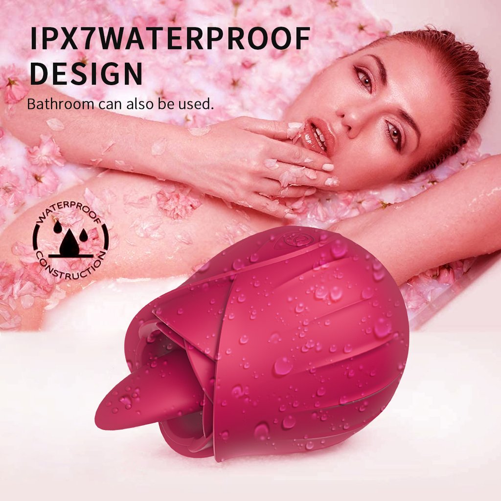 Vibrating Tongue Rose Vibrator Clitoral Stimulation Female Masturbator – product view 2