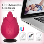 Vibrating Tongue Rose Vibrator Clitoral Stimulation Female Masturbator – product view 3