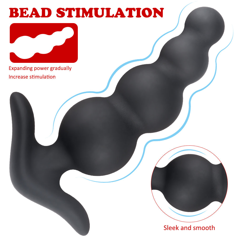 Silicone Pull Bead Back Court Anal Plug – product view 5