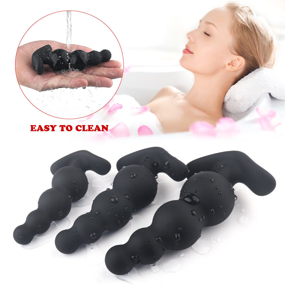 Silicone Pull Bead Back Court Anal Plug – product view 2