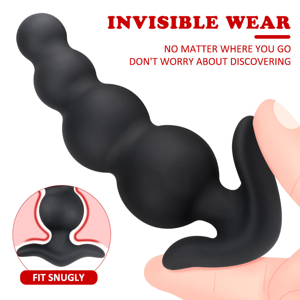 Silicone Pull Bead Back Court Anal Plug – product view 3