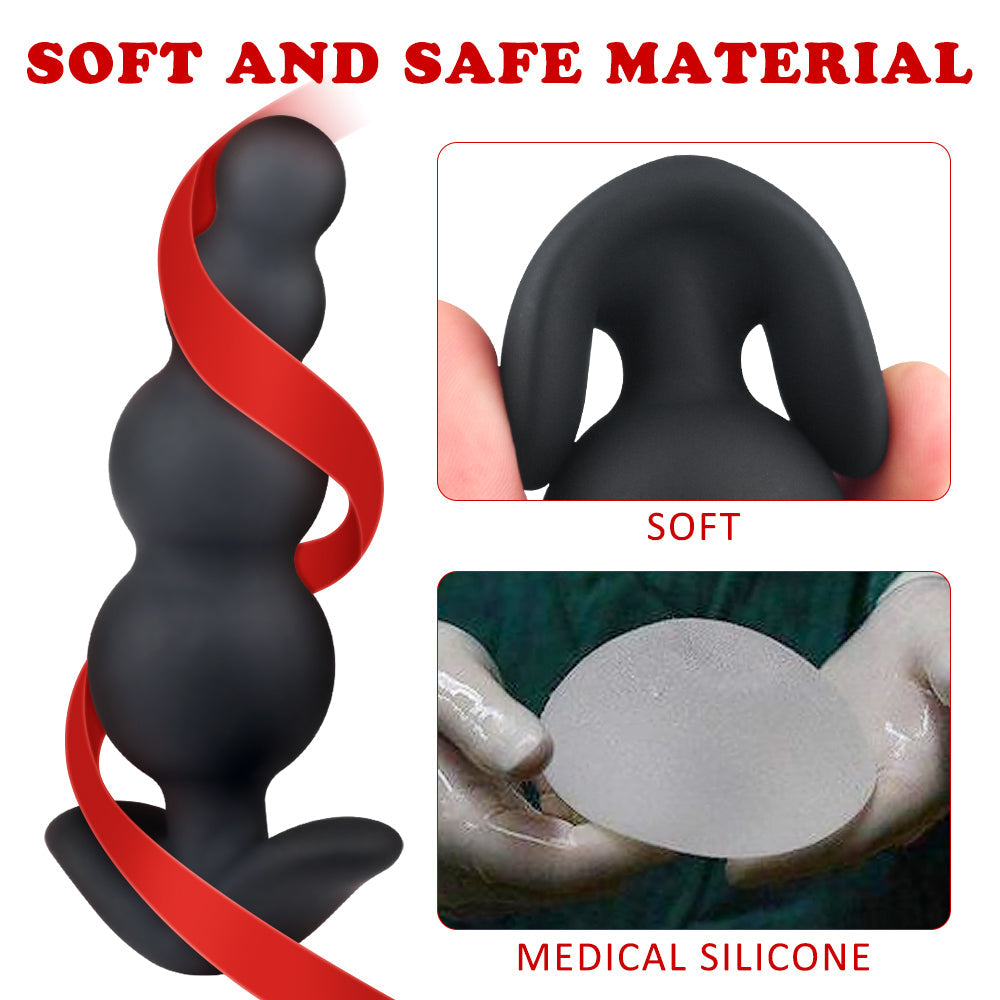 Silicone Pull Bead Back Court Anal Plug – product view 6