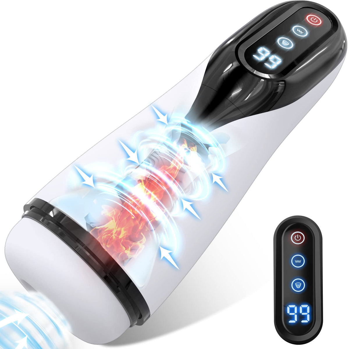 3 In 1-9 Suction & Vibration Heating Blowjob Automatic Male Stroker — product image 8