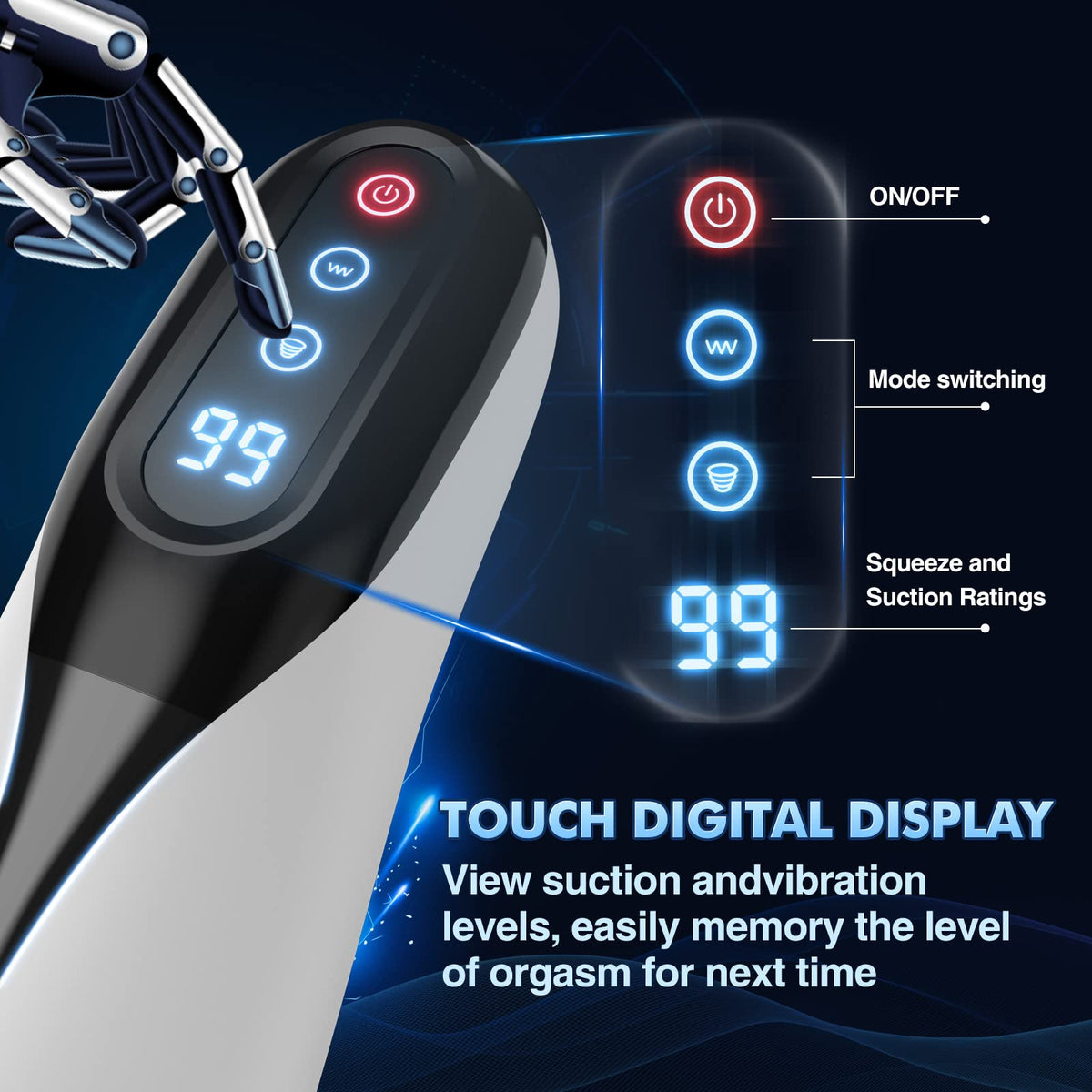 3 In 1-9 Suction & Vibration Heating Blowjob Automatic Male Stroker — product image 4