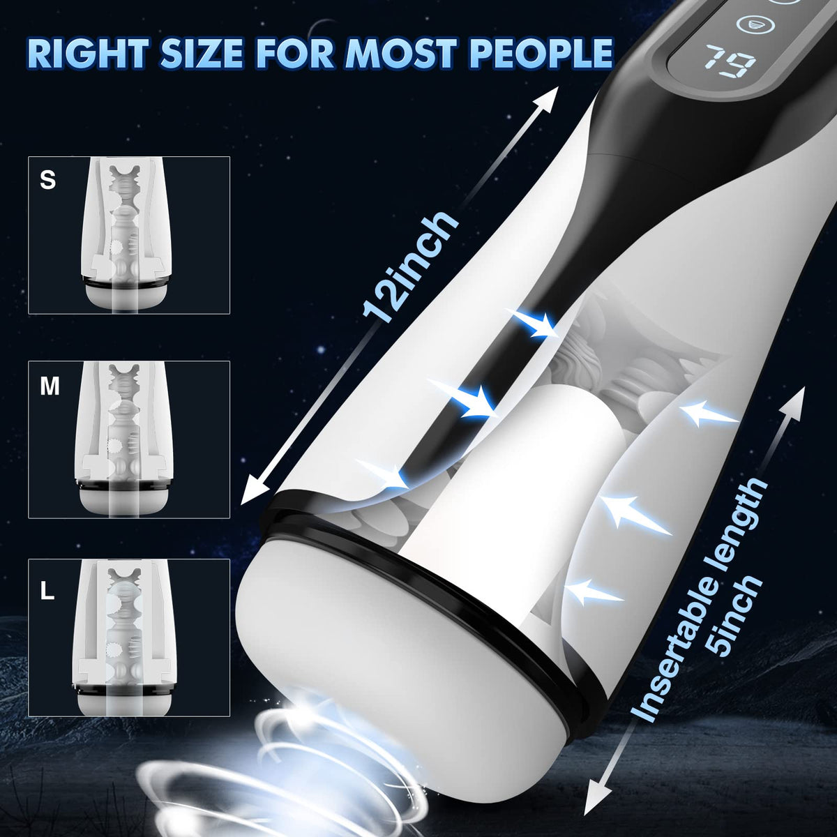 3 In 1-9 Suction & Vibration Heating Blowjob Automatic Male Stroker — product image 6