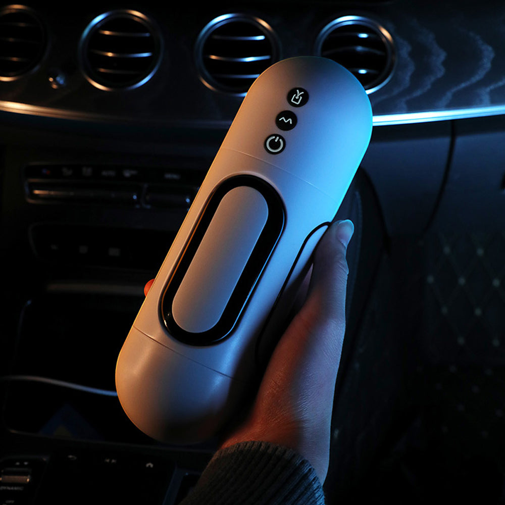 Fantasy Masturbation Cup - 9 Thrilling Thrusting Vibration 3 Sucking Voice 3D Textured with Suction Base — product image 4